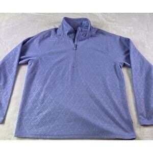 Eddie Bauer Women's Large Light Blue Fleece‎ Pullover 1/4 Zip